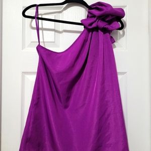 The Limited | Purple/Fuscia | One Shoulder Ruffel Top |  Like New |Size M